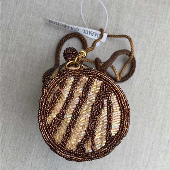 Beaded Brown Animal Tiger Print bag - Picture 4 of 5